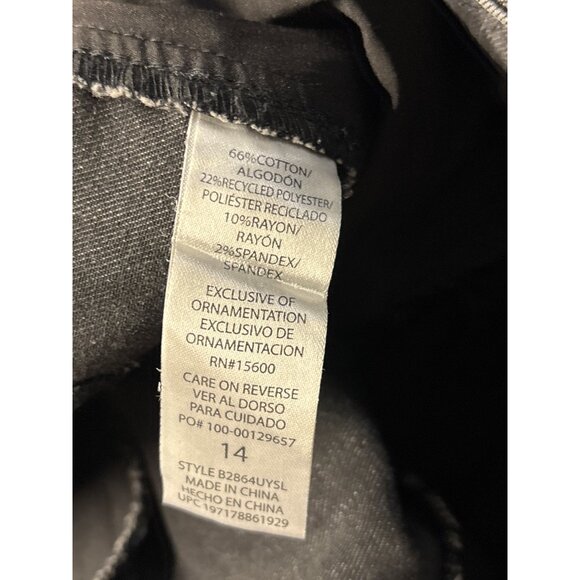 Democracy Womens Ab Solution Skyrise Wide Leg Jeans Size 14 Gray Plaid New - Picture 10 of 10